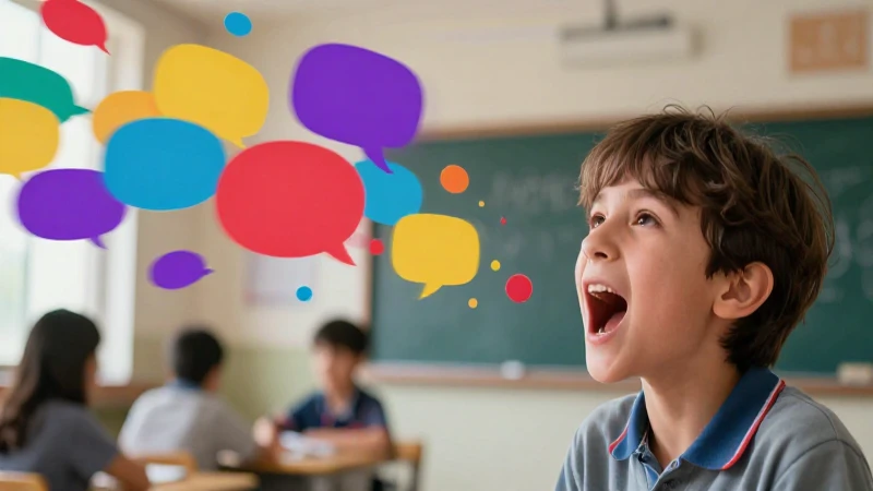 Estudiante expresa emociones con dinamismo visual
