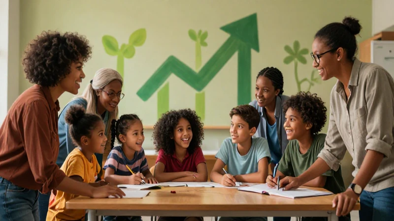 Fundación Crecer: Impacto de Crecer con Todos en Chile 8 Colaboración educativa vibrante y detallada