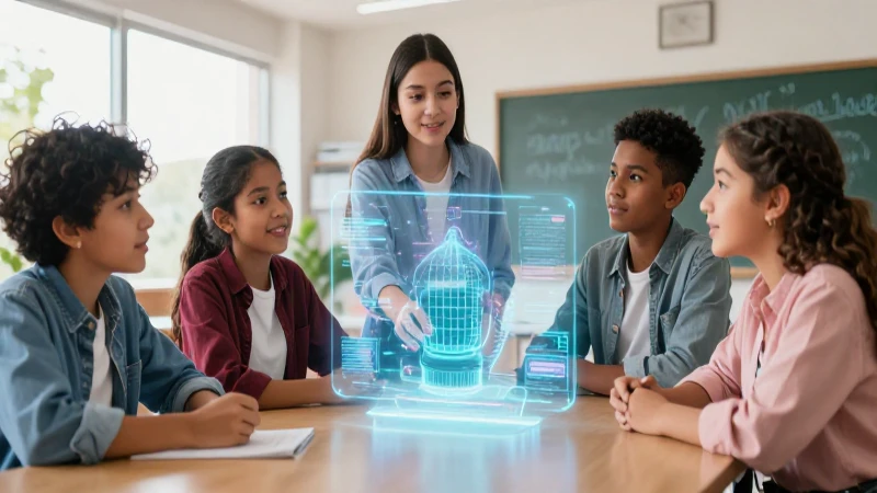 Jóvenes aprenden con hologramas en México