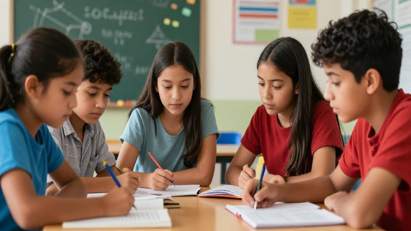 Estudiantes mexicanos colaboran en aula moderna