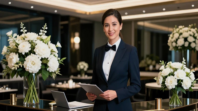 Consultor profesional elegante en un lujoso entorno