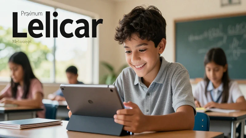 Funsepa: Aprendo en casa y en clase para el futuro 7 Estudiante feliz aprende en ambiente moderno mexicano