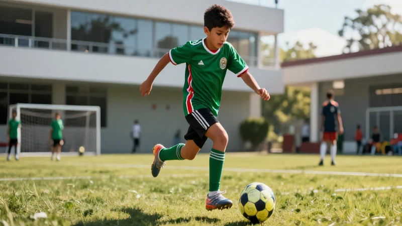 Estudiante joven ilustra México con fútbol profesional