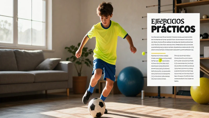 Entrenamiento de fútbol en casa con enfoque intenso