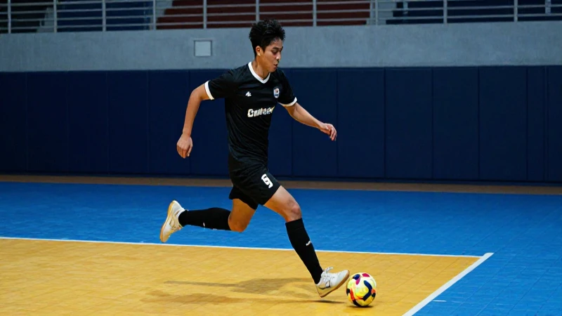 Futsal dinámico con estética moderna y profesional