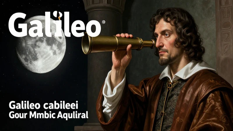 Galileo Galilei: Biografía, Inventos y Características Clave 6 Retrato moderno de Galileo mirando la luna