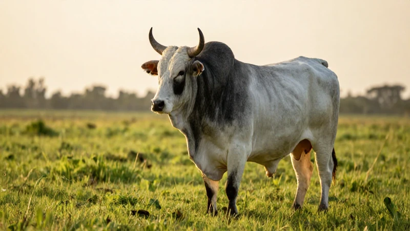 Vaca fuerte y saludable en pastizal mexicano