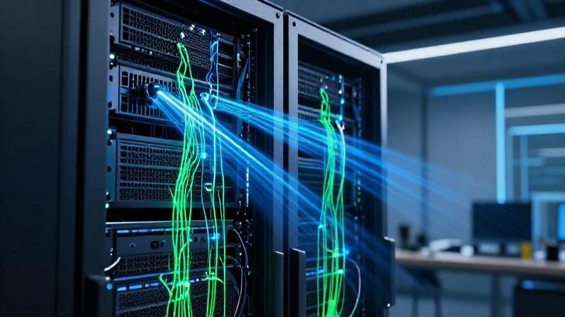 Garaje: Qué es, características, ventajas en Informática 4 Rack tecnológico futurista con datos vibrantes