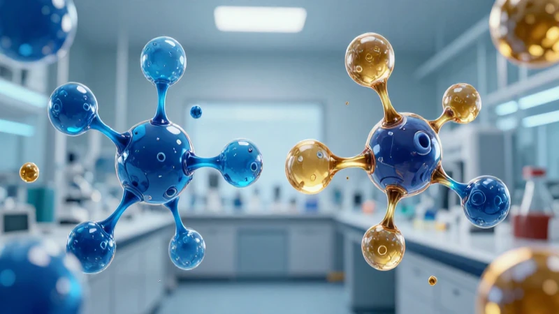 Gas: Definición, características y tipos explicados 4 Ilustración 3D molecular vibrante para portada de revista