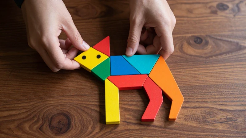 Tangram cat estimula el desarrollo mental
