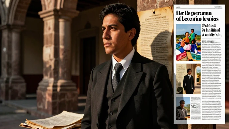 Joven intelectual mexicano, retrato cinematográfico y detallado