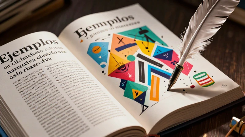 Libro clásico vibrante con tipografía y diseño dinámico
