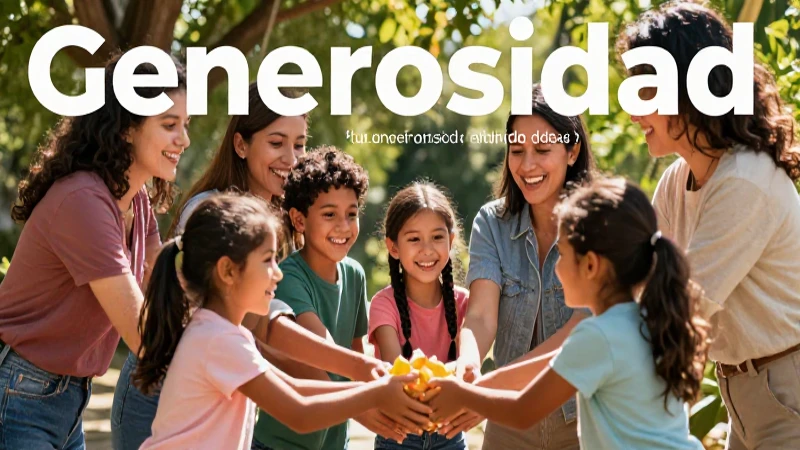 Generosidad y comunidad en la vida cotidiana