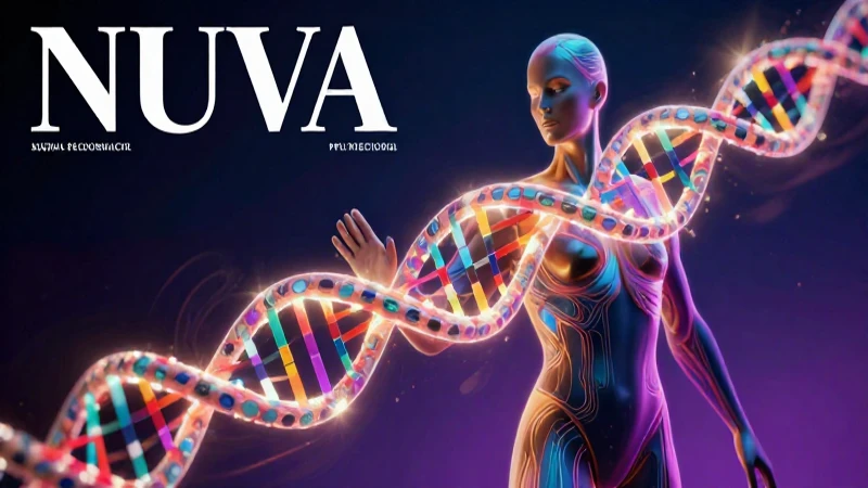 Genotipos: Concepto, Importancia, Ejemplos y Genoma Humano 3 Ilustración hiperrealista de Nueva Escuela Mexicana con doble hélice de ADN