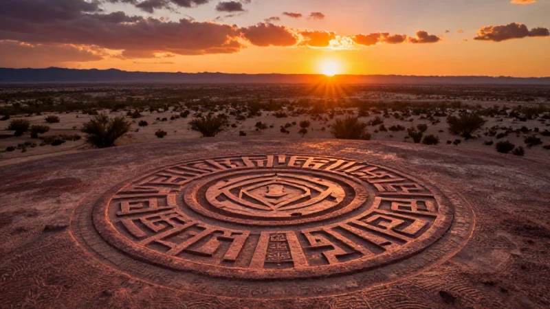Geoglifo: Definición, concepto y su Impresionante significado 7 Petroglifos antiguos en el desierto mexicano al atardecer