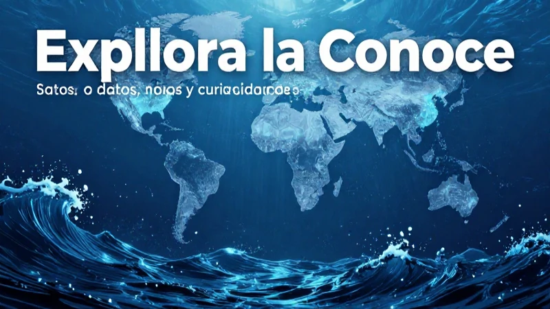 Ilustración sobre océanos y geografía detallada