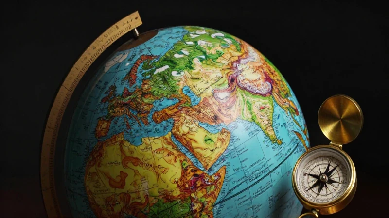 Geografía: Qué es, definición y conceptos esenciales 3 Globo estelar antiguo con mapa y brújula