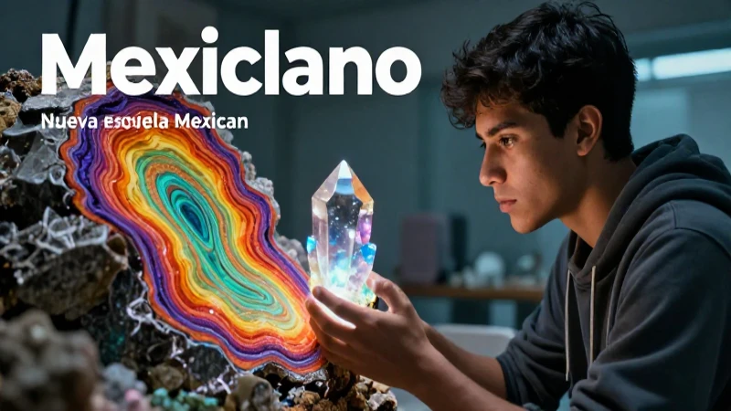 Diseño educativo moderno de México con cristal brillante