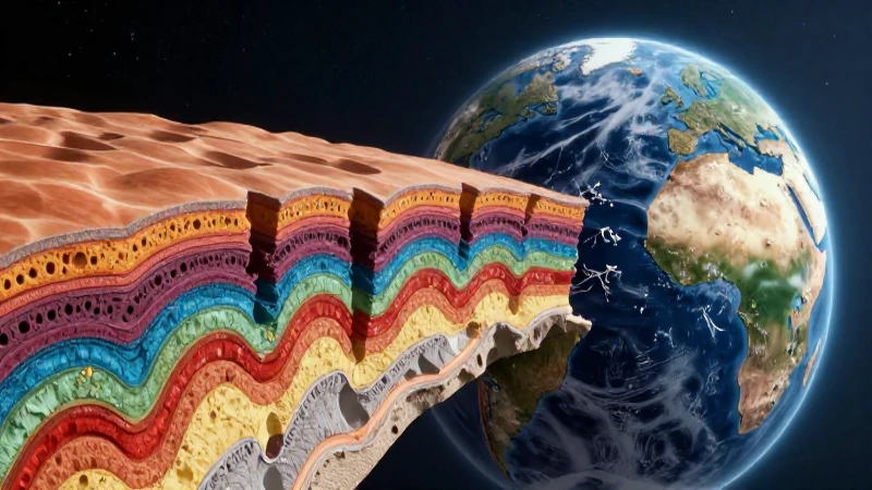 Geología terrestre dinámica e hiperrealista