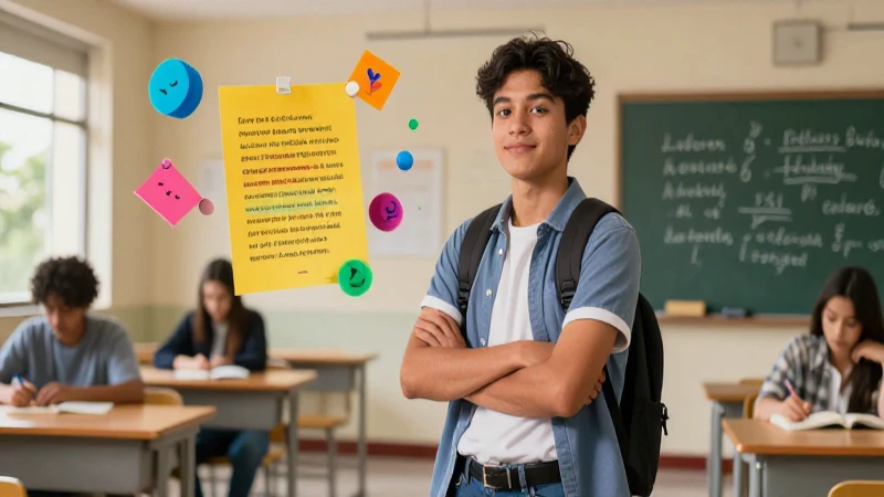 Estudiante aprende inglés con estilo dinámico