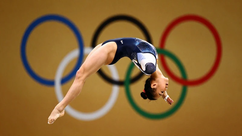 Gimnasia artística: definición y concepto fundamental 3 Gimnasta aéreo perfecto con iluminación dorada dramática