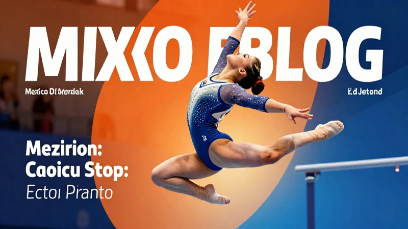 Gimnasio Artístico: Concepto, Historia y Características 7 Ilustración dinámica de gimnasta mexicana vibrante
