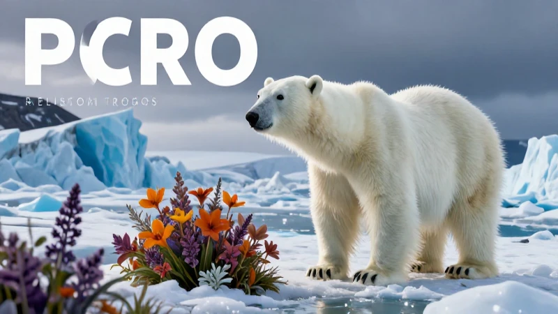 Oso polar majestuoso en paisaje ártico
