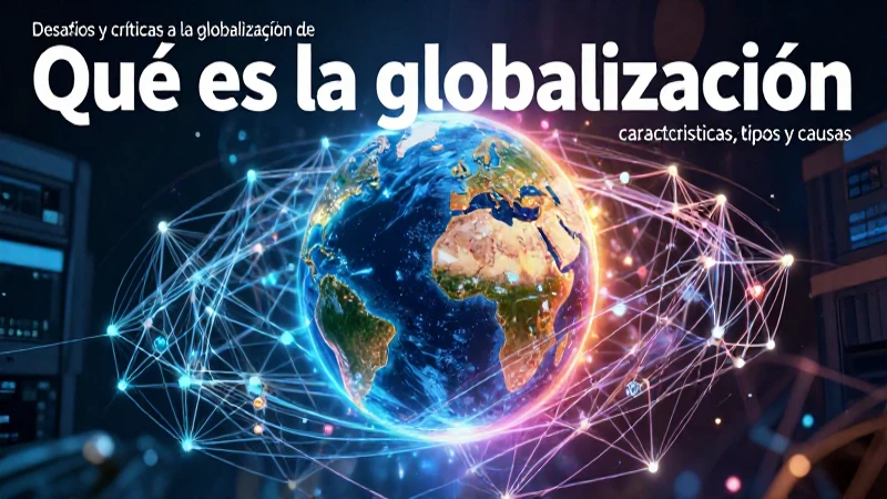 Ilustración de la Tierra conectada al debatir globalización