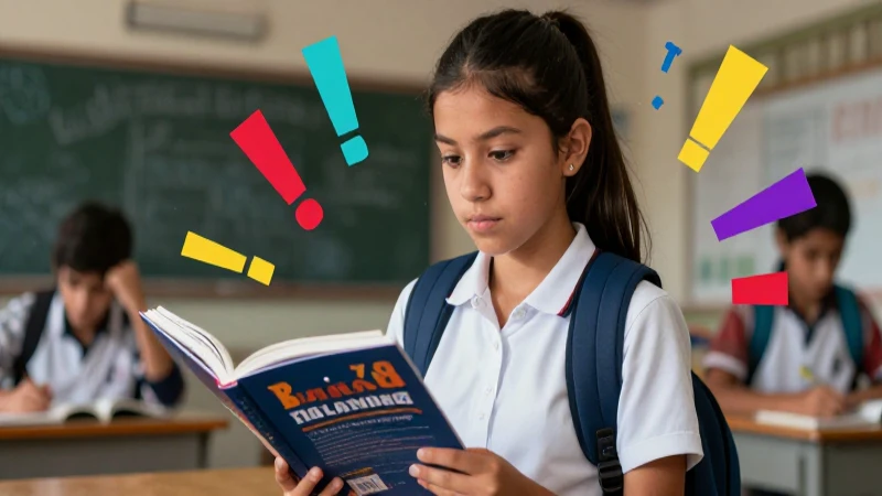 Estudiante mexicano vibrante con enfoque moderno y colorido