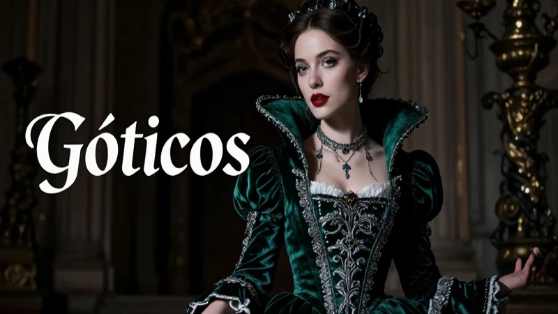 Belleza gótica y oscuridad en retrato dramático