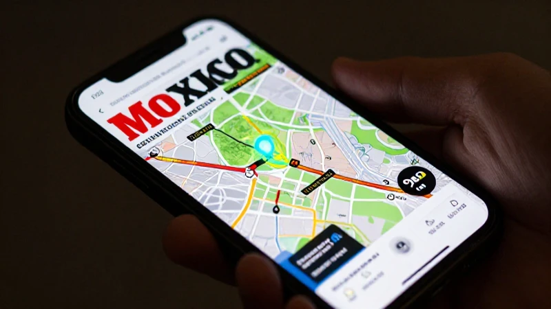 Smartphone vibrante con mapa digital moderno