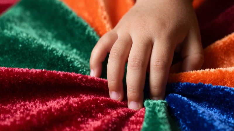 Detalle infantil de texturas vibrantes y educativas
