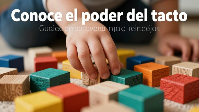 Aprendizaje táctil con manos explorando bloques