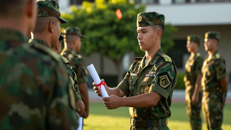 Graduación: Definición, Concepto y Su Importancia Educativa 5 Cadete militar recibe diploma de graduación
