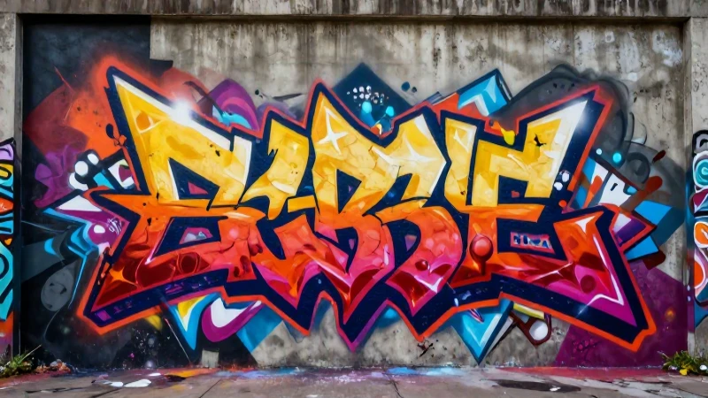 Graffiti: Concepto, historia y tipos de grafitis Impresionantes 10 Graffiti moderno vibrante y detallado sobre muro