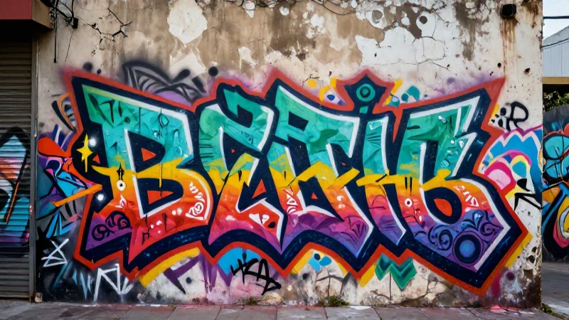 Graffiti: Concepto, historia y tipos de grafitis Impresionantes 5 Mural vibrante de graffiti urbano mexicano