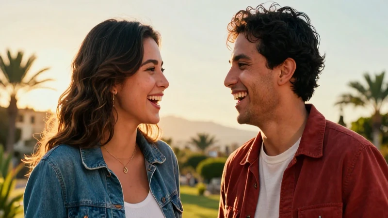 Amistad alegre bajo la luz dorada