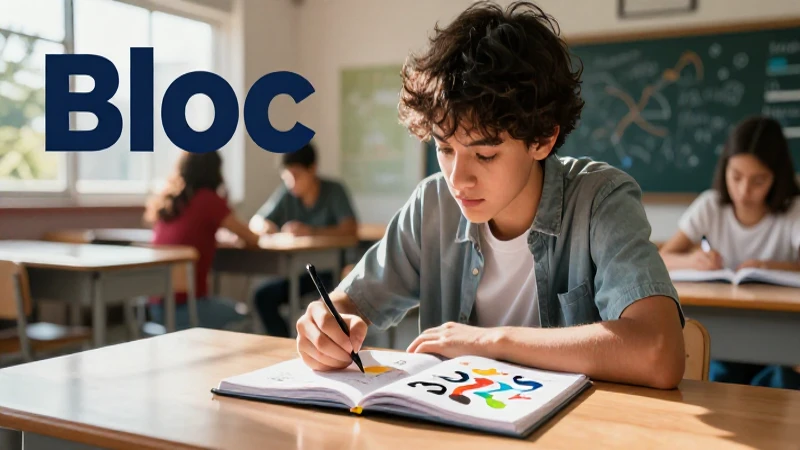 Estudiante moderno en ambiente educativo vibrante