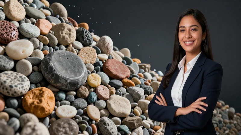 Educador joven mexicano conceptualiza piedras dinámicamente