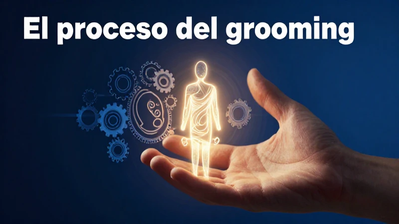 Fases y conceptos del grooming ilustrados