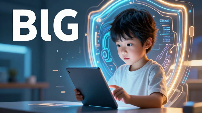Niño seguro aprendiendo tecnología con tablet digital