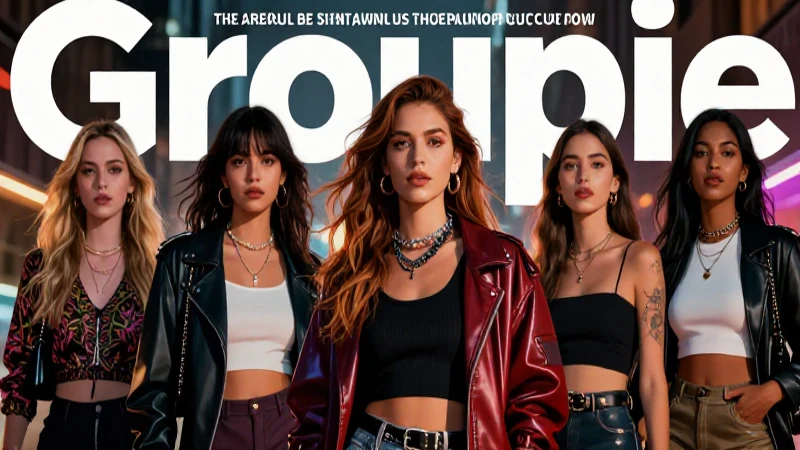 Groupie: Definición y concepto de este fenómeno cultural 4 Mujeres fashion urbanas con estilo dinámico
