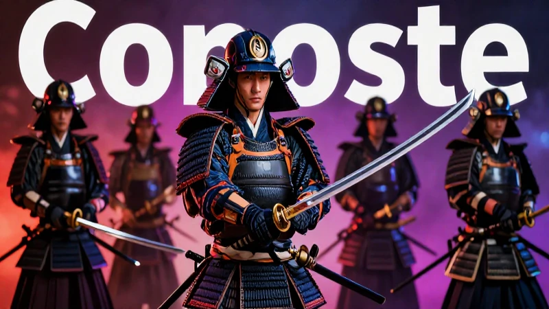 Samurái majestuoso japonés, estilo revista detallado