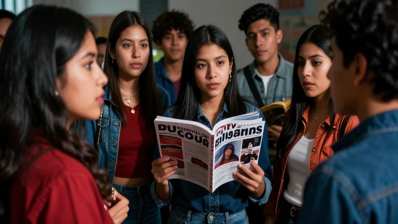 Estudiantes mexicanos vibrantes simbolizan cohesión social
