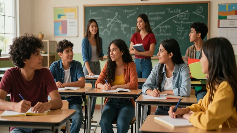 Grupos: Concepto y Tipos en Diversos Ámbitos Sociales 5 Ilustración de colaboración estudiantil mexicana