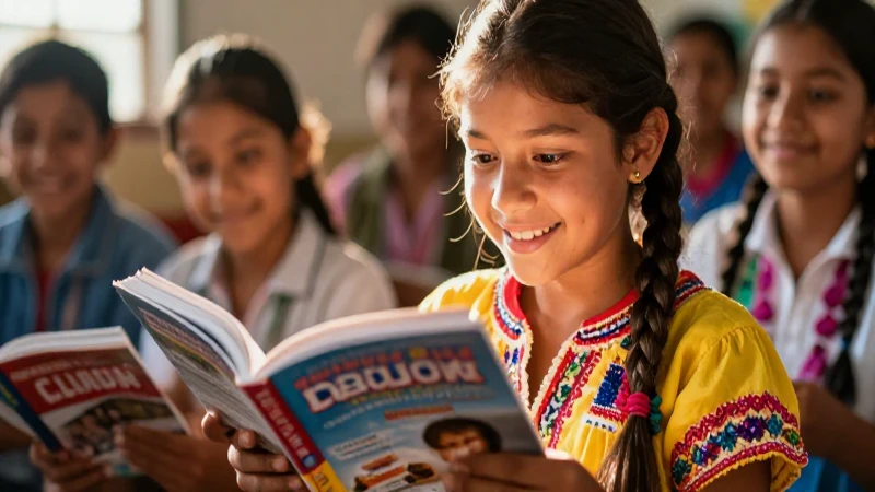 Estudiante guatemalteco inspirado con libro dorado