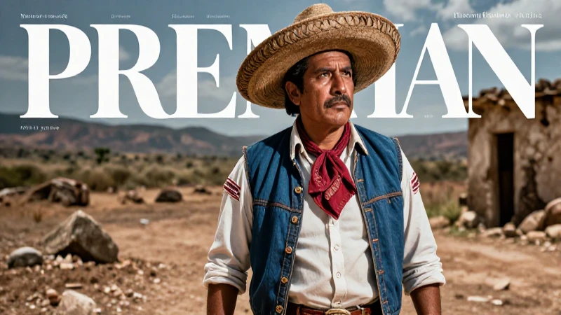 Portada de revista histórica con revolucionario mexicano