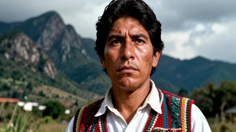 Revolucionario mexicano serio en el Sierra Madre