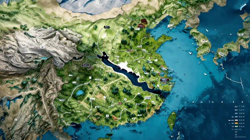 Guerra de Corea: Resumen, Antecedentes y Causas Clave 5 Mapa dramático de la península de Corea