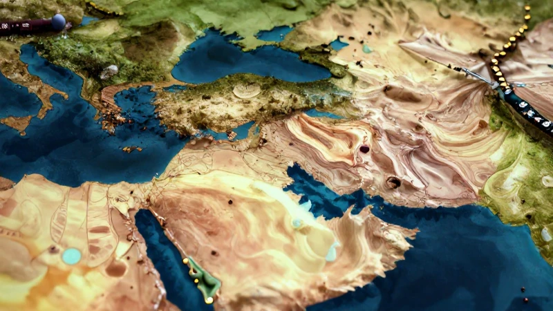 Guerra de los 6 Días: Historia, Causas y Consecuencias 3 Mapa estratégico de Medio Oriente dramático
